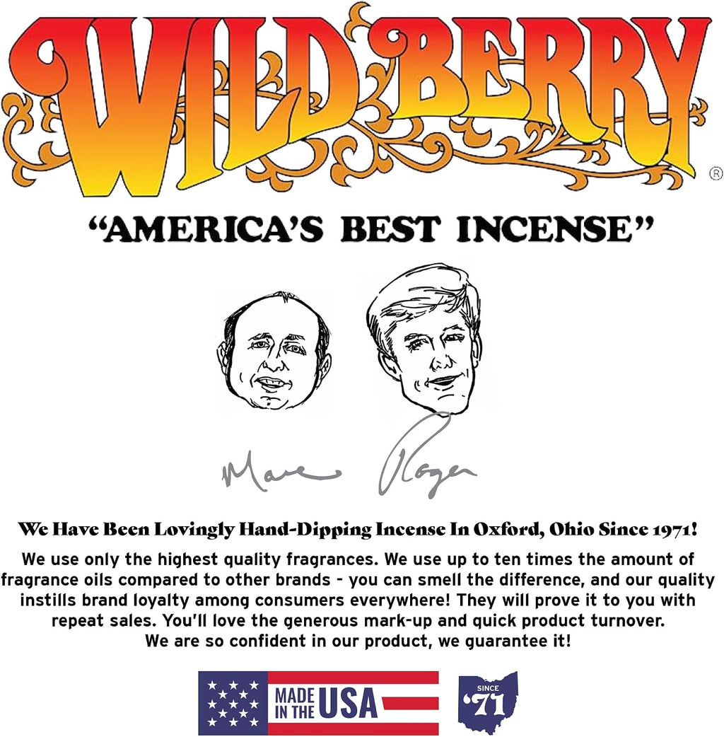 Wild Berry Cherry Vanilla 11-Inch Incense Sticks, Hand Dipped, 100 Count