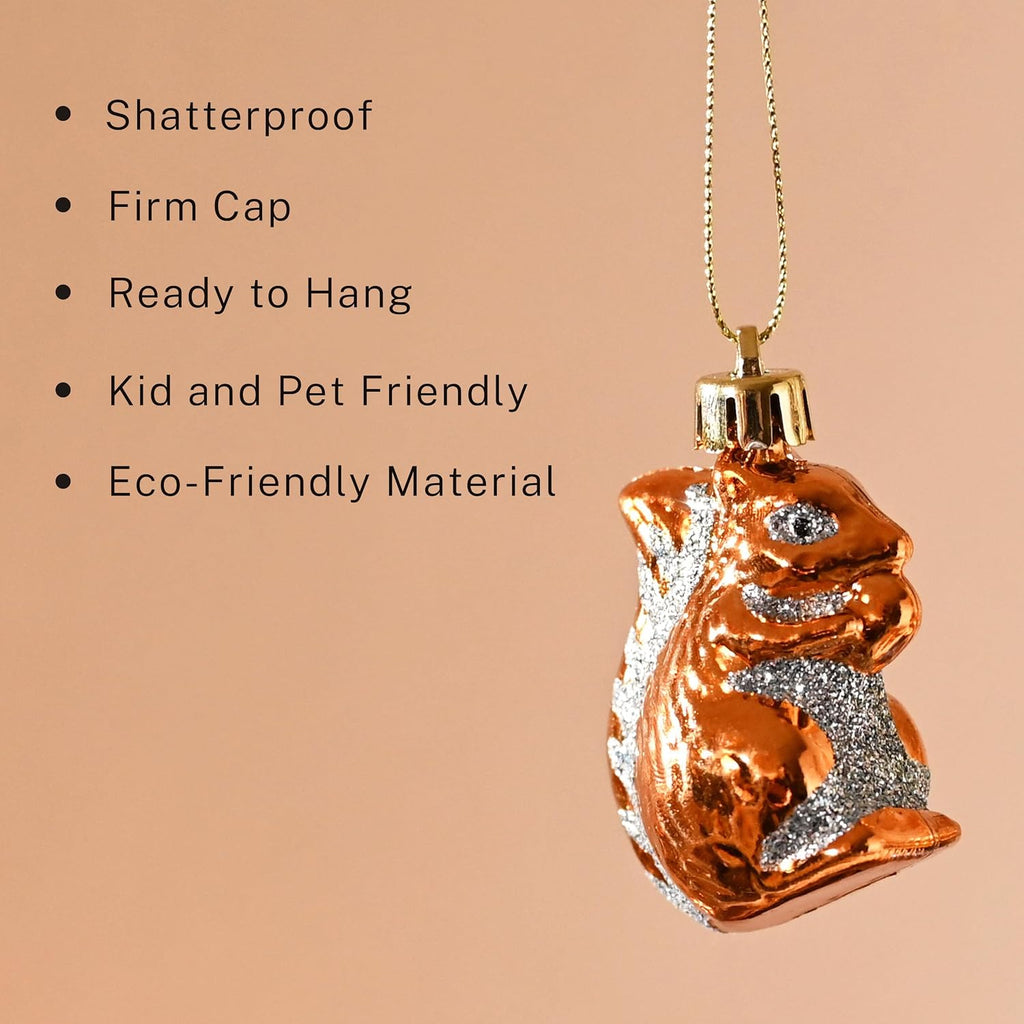 DecorbyHannah 45ct Mini Christmas Ornaments Set Tree Decoration Blue Copper