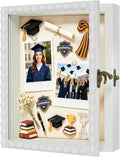Love-KANKEI 8x10 Deep Shadow Box Frame,Solid Wood Beaded Edge Frame,White