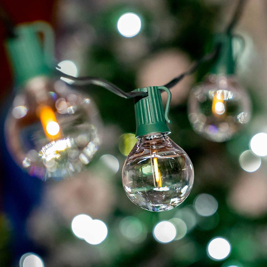 Novelty Lights 50 Feet G50 LED Patio String Lights Set, 50 Globe Bulbs