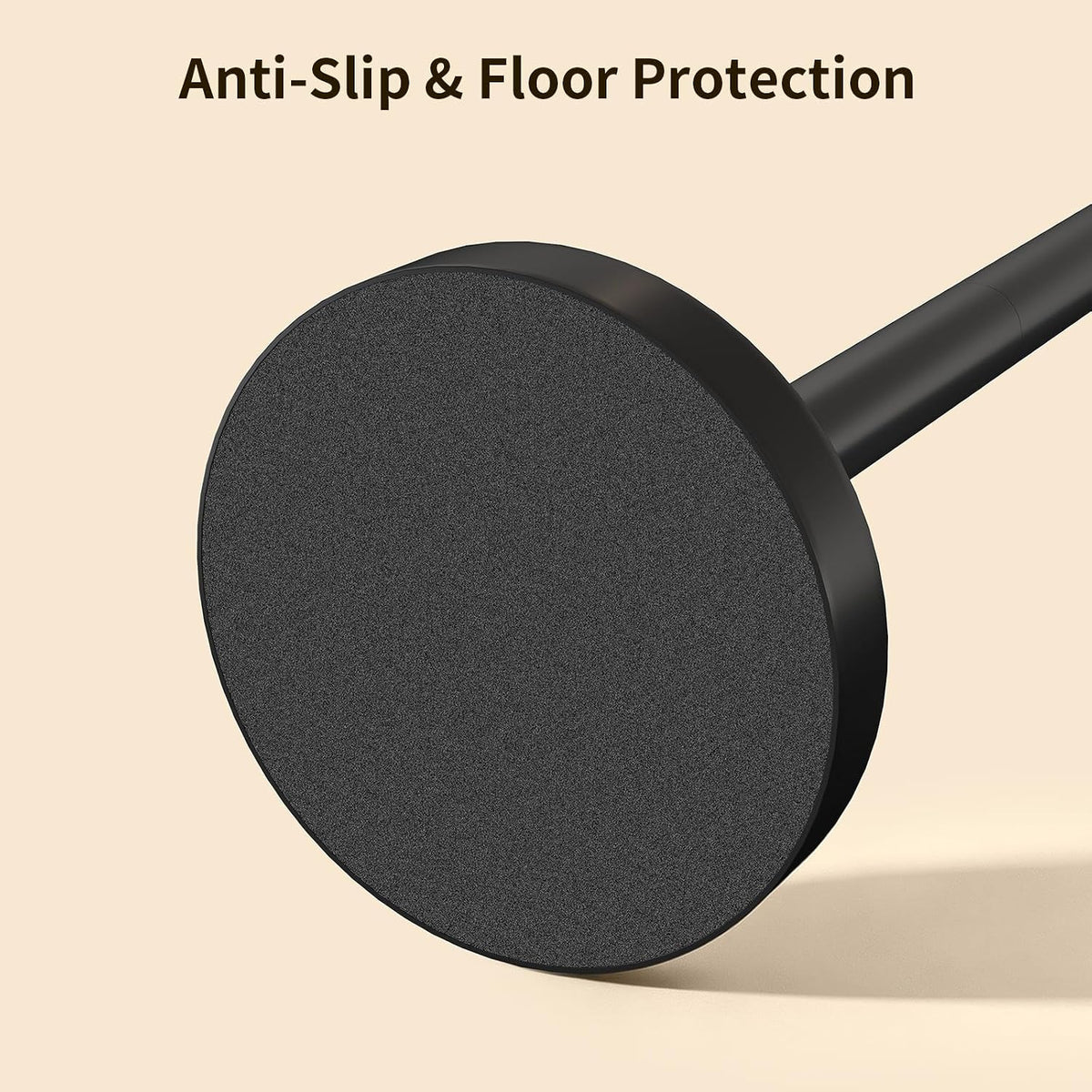 YUMORE Toilet Paper Holder Stand with Weighted Base, Matte Black