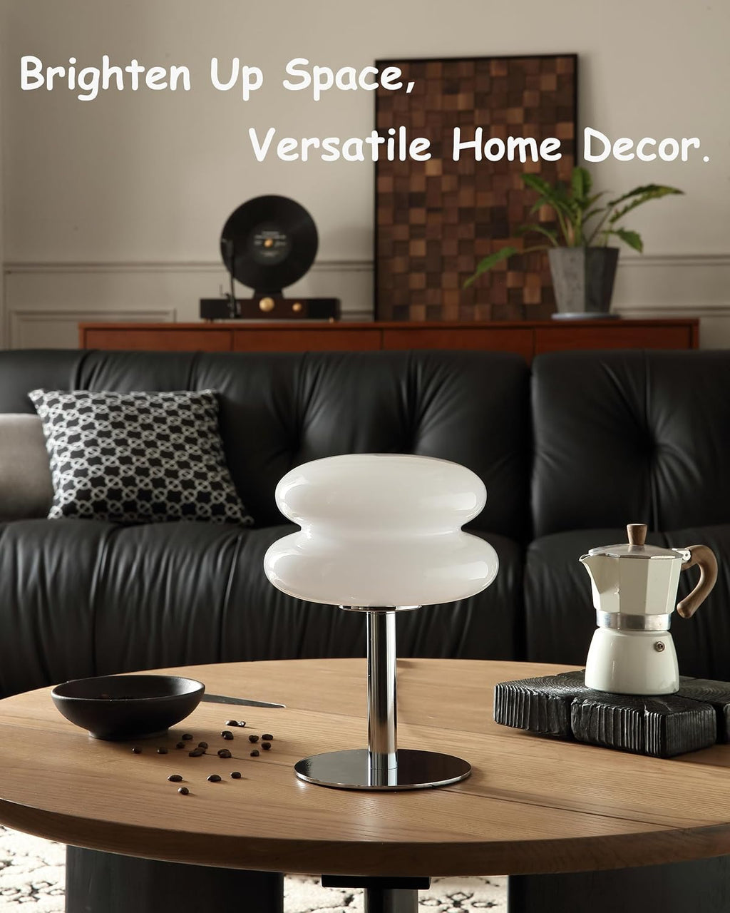 Glivpny Mushroom Lamp Table Lamp, Mid Century Modern Bedroom Lamps(White)