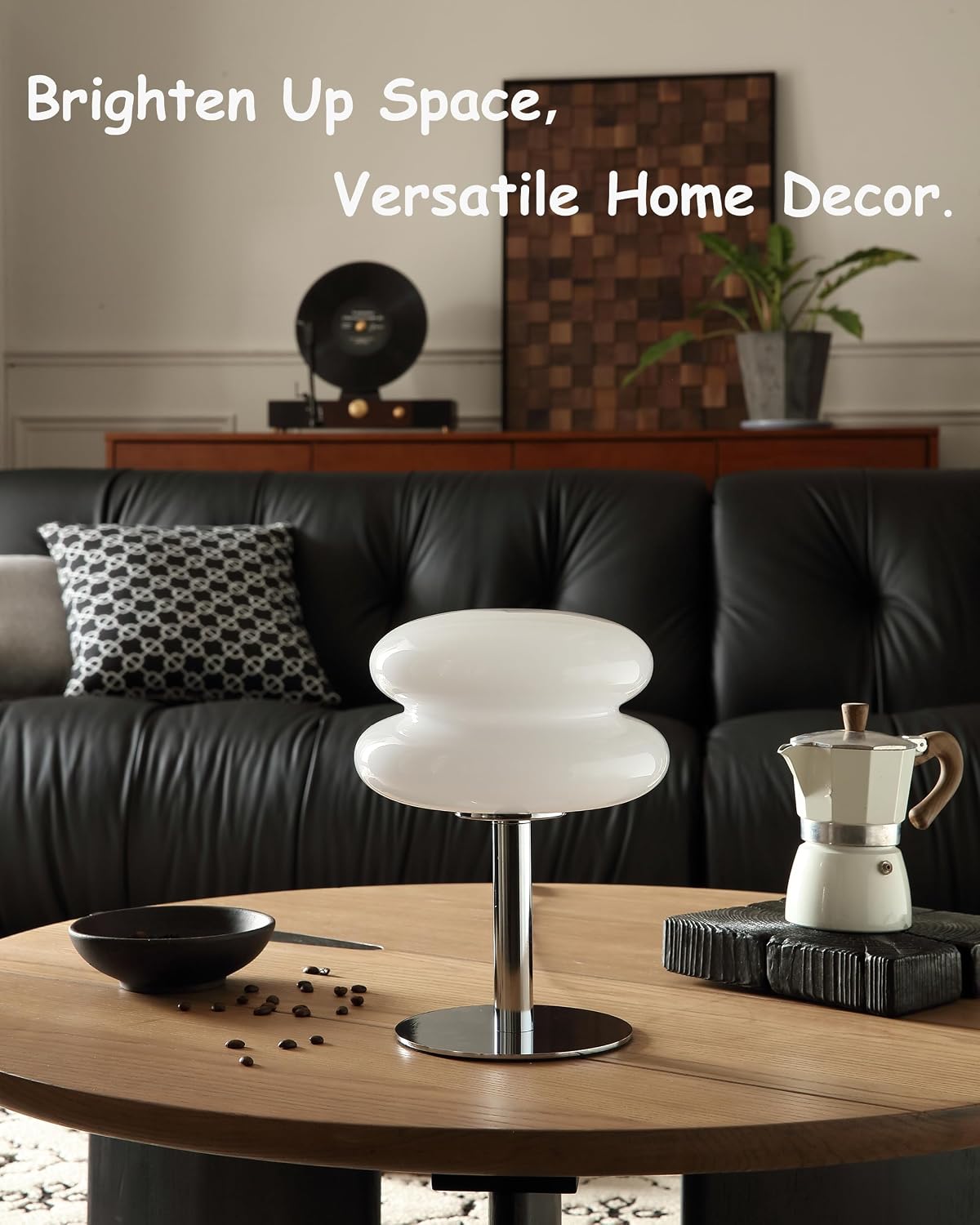 Glivpny Mushroom Lamp Table Lamp, Mid Century Modern Bedroom Lamps(White)