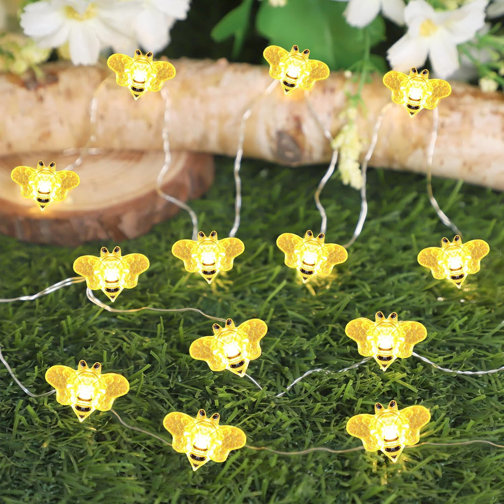 Impress Life Honey Bee Fairy String Lights, 10Ft 40 LED Lights
