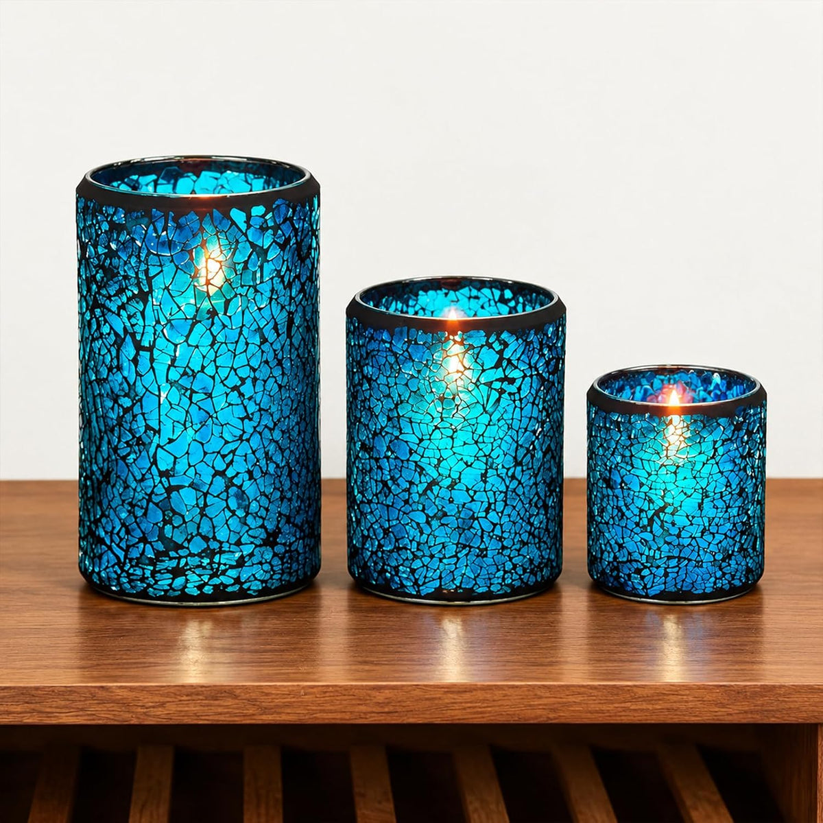 Flameless Glass Candles with Remote, Realistic Wax LED Pillar Candles JL-MB
