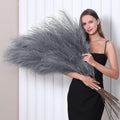 Wertuirk 8 Pcs 45 inch Tall Faux Grey Pampas Grass Decor