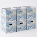 6pcs Fabric Collapsible Fabric Storage Cubes Organizer with Handles, Sturdy Storage Bins for Organization, 10.5" x 10.5" x 11"