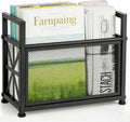 Magazine Rack Floor, Black Magazine Holder, Magazine Storage Basket