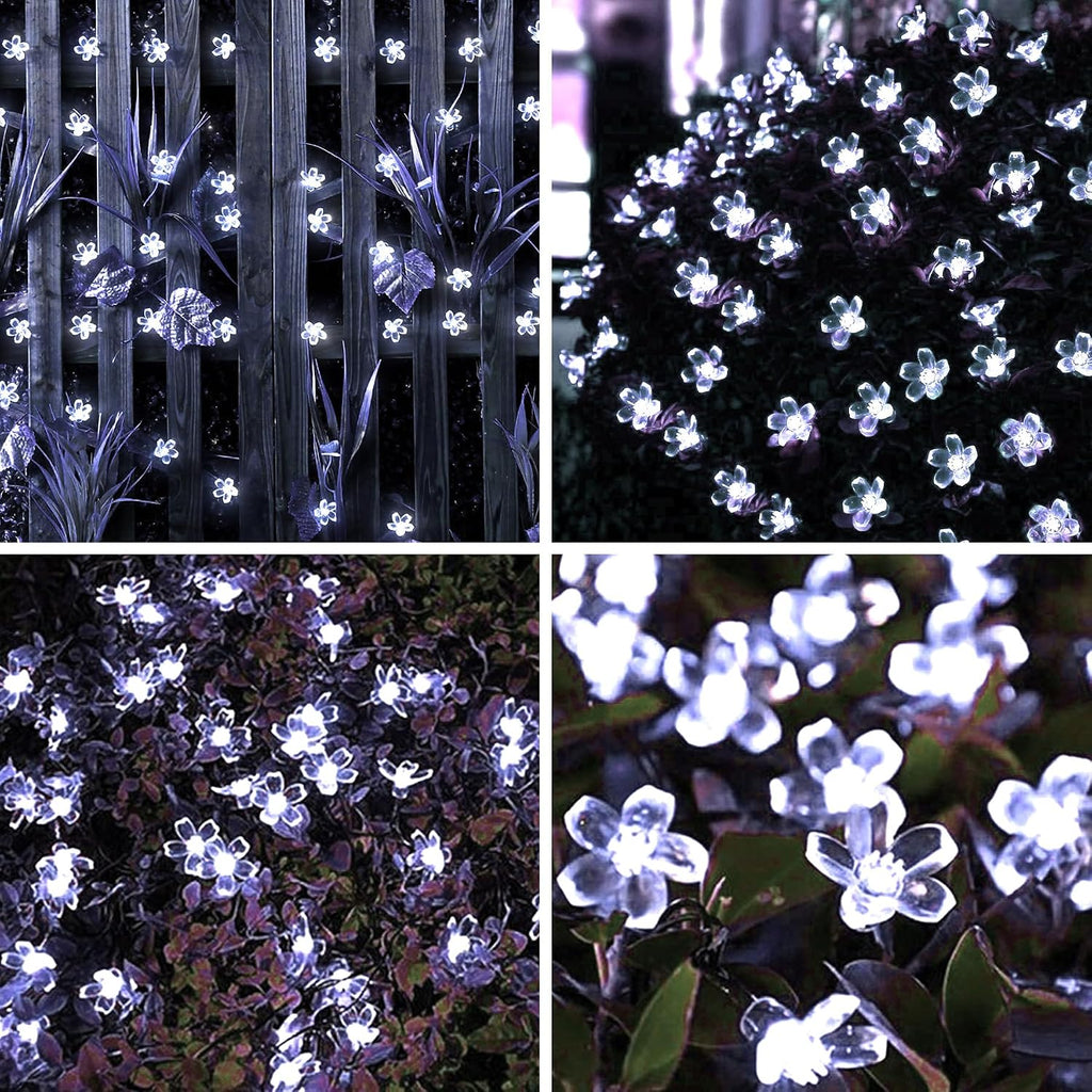 LIGHTOP Flower Fairy Light Battery Operated Indoor String Lights 30LED Cherry Blossom Lights Waterproof Decoration for Camping,Garden Fence,Birthday,Wedding Party,Bedroom （Cool White）