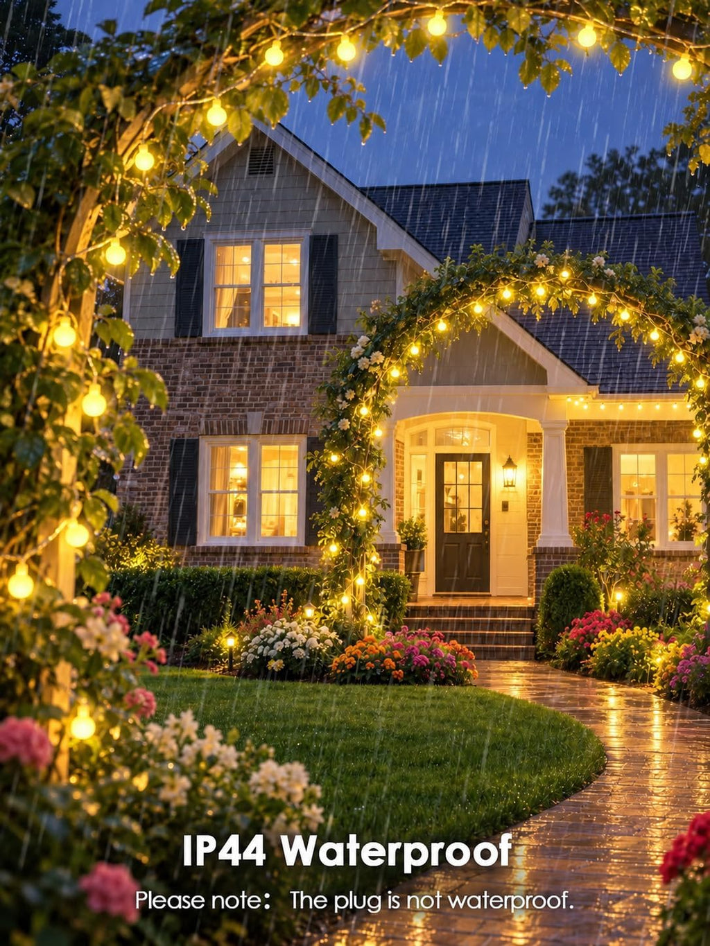 2PK 200LED 86FT Connectable Globe String Lights Indoor, Christmas Lights