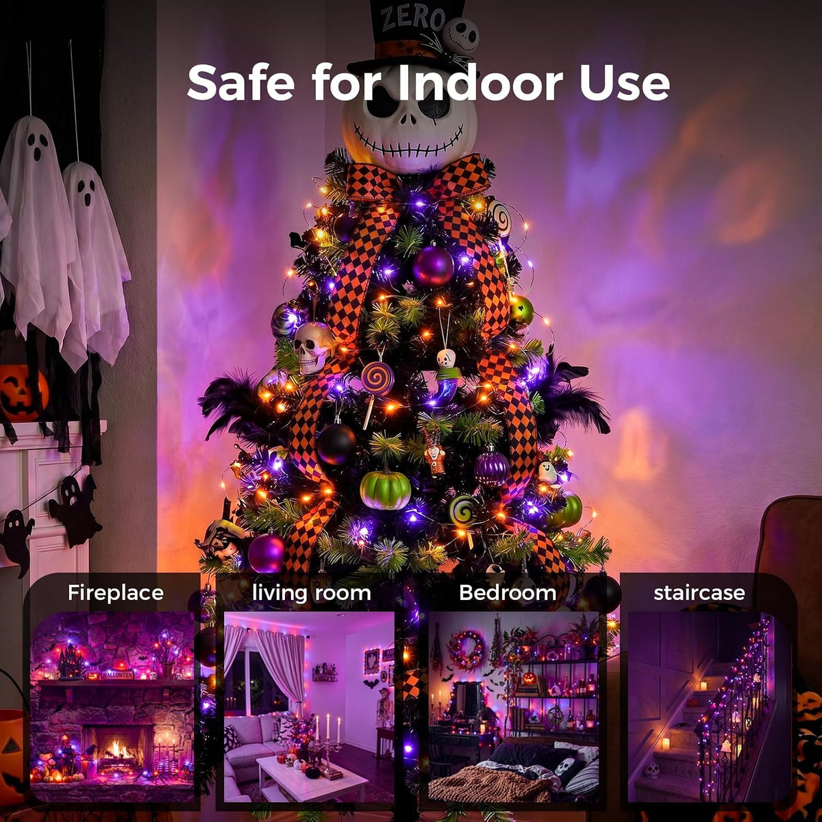 Brightown-Halloween-Fairy-Lights-Purple-Orange, 2Pack 16.4FT 50 LED Lights