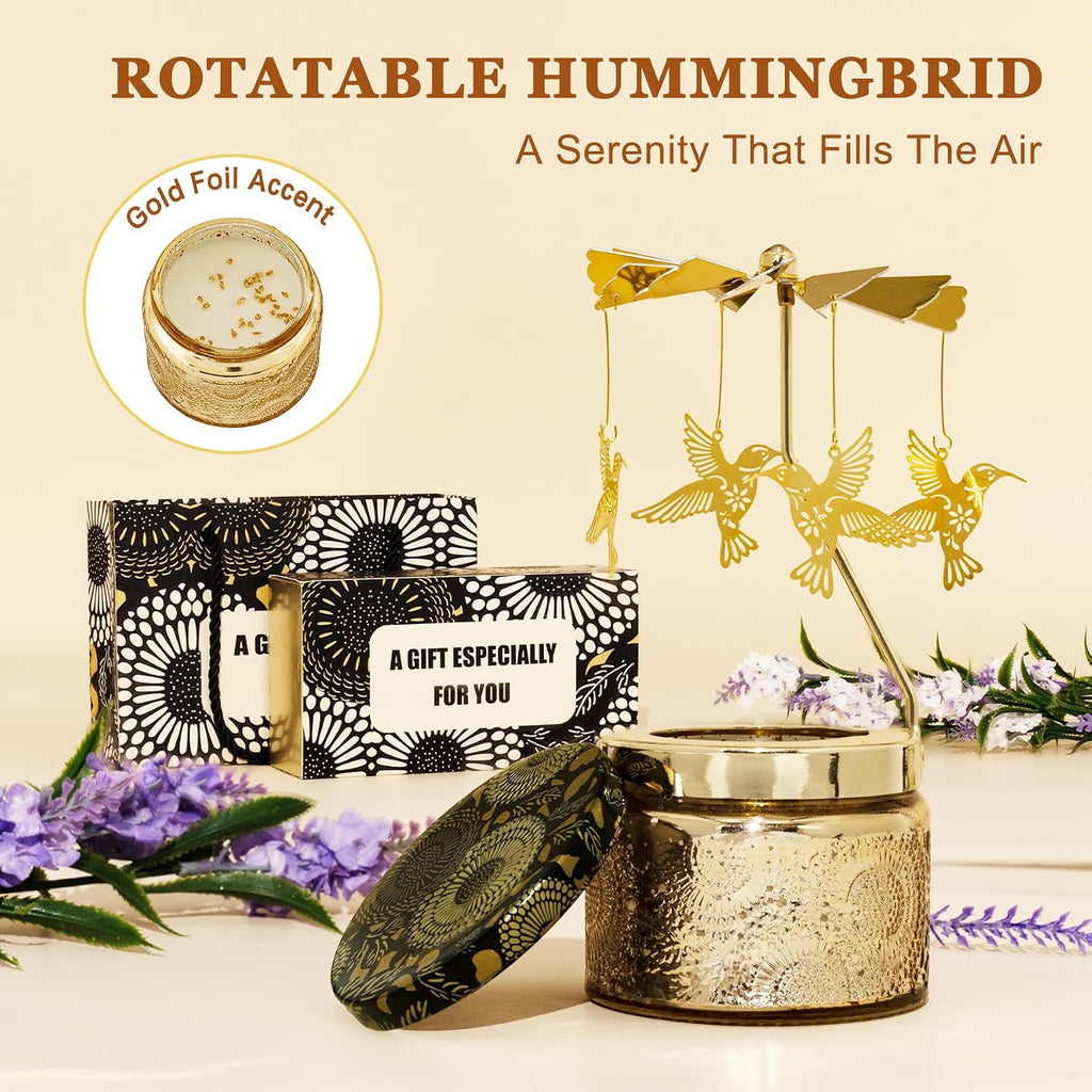 Rotating Hummingbird Lavender Scented Candles Gifts for Women