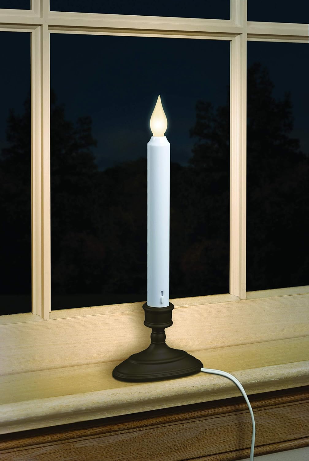 Xodus Plug-in Window Candles, Bright, Dusk to Dawn Sensor, Bronze, 6 Pack