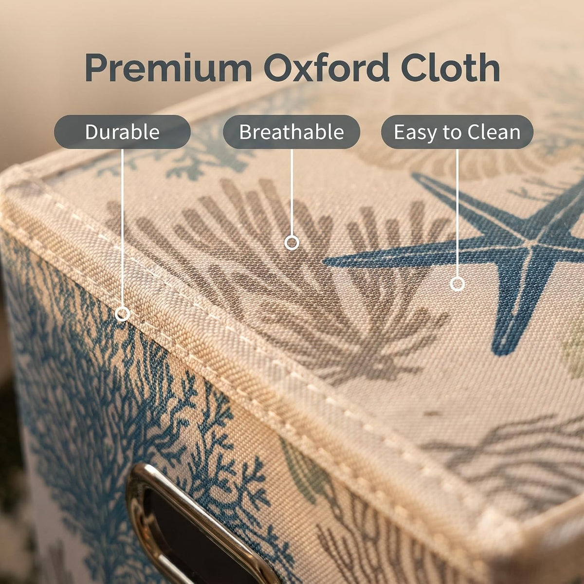6pcs Fabric Collapsible Fabric Storage Cubes Organizer with Handles, Sturdy Storage Bins for Organization, 10.5" x 10.5" x 11"