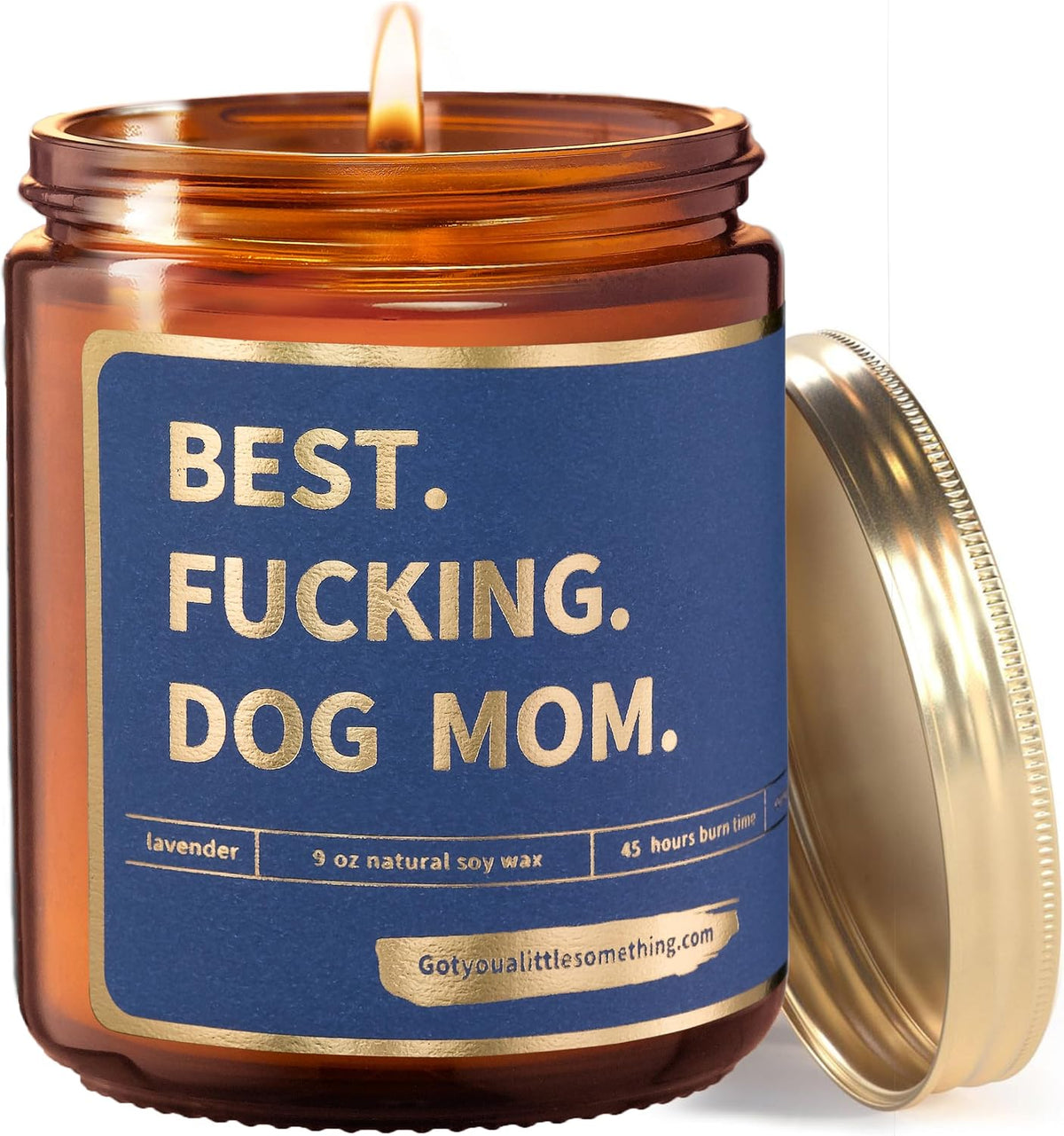 Dog Mom Gifts for Women | Lavender Vanilla Scented Candle, 100% Soy Wax | Funny Gift for Pet Lovers for Birthday, Mothers Day, Friendship, Housewarming, New Puppy | Best Dog Mom Candle