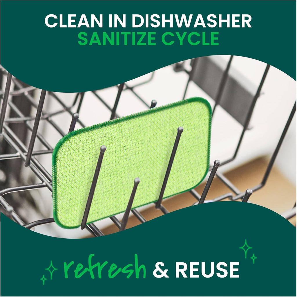 Scotch-Brite Dobie Scrub & Wipe Cloths,Sponge Cloths for Cleaning Kitchen,Bathroom,and Household,Dobie Scrub and Wipe Cloth Absorbs-and Doesn't Scratch,2 Cleaning-Cloths,(Pack of 12)