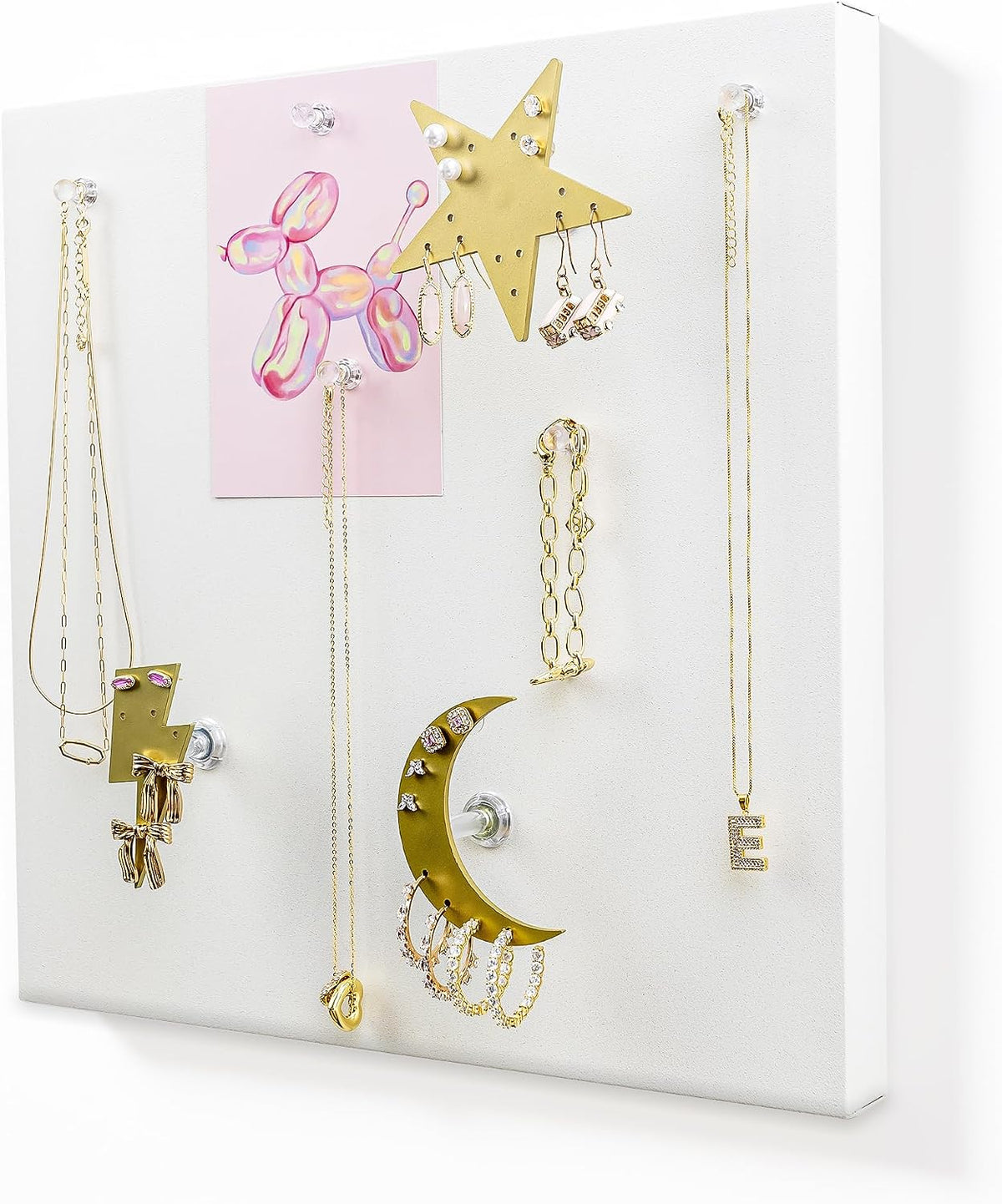 Magnetic Wall Mounted Jewelry Organizer | Hanging Jewelry Storage | Preppy Jewelry Holder For The Wall | Trendy Jewelry Storage Solutions For Girls & Young Adults