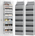 Yecaye 2 Pack Over The Door Organizer, 6-Tier Closet Door Hanging Organizer with 12 Mesh Pockets, Bathroom Organizers and Storage, Ultra Sturdy Large Capacity Over Door Storage Newborn Baby Essentials
