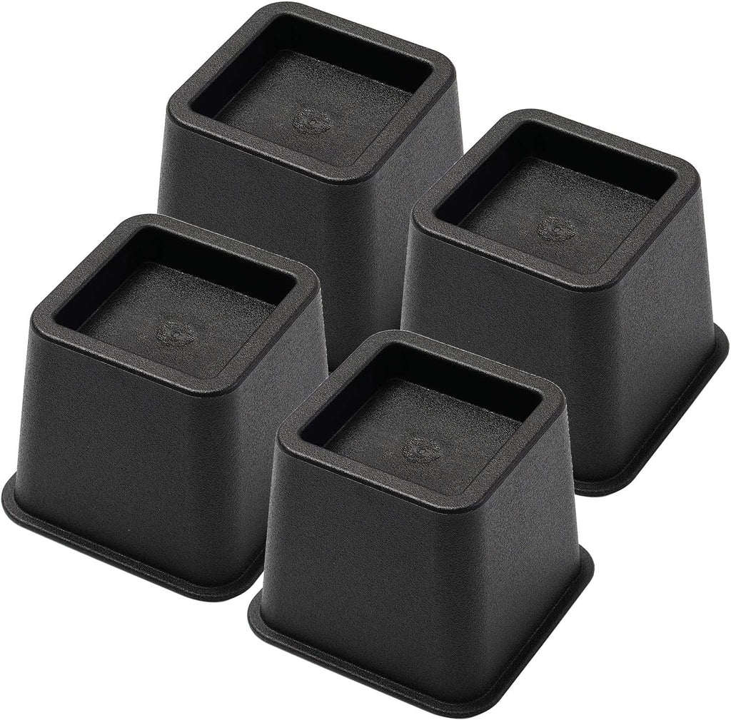 Bed Risers 3 Inch, Heavy Duty Square Furniture Frame Lift, Set of 4