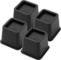 Bed Risers 3 Inch, Heavy Duty Square Furniture Frame Lift, Set of 4