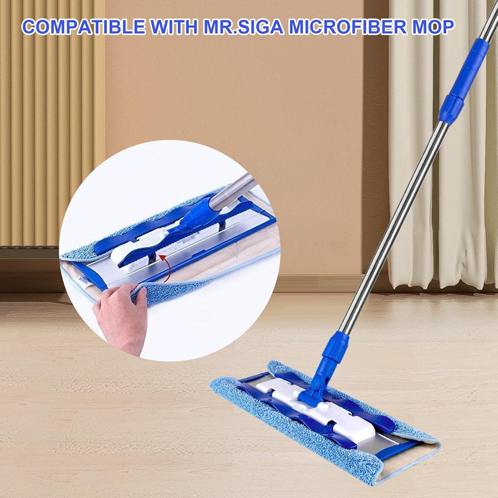16" Microfiber Mop Pads Replacement for MR.SIGA - Reusable Washable Floor Cleaning Head for Mop (8 Packs)