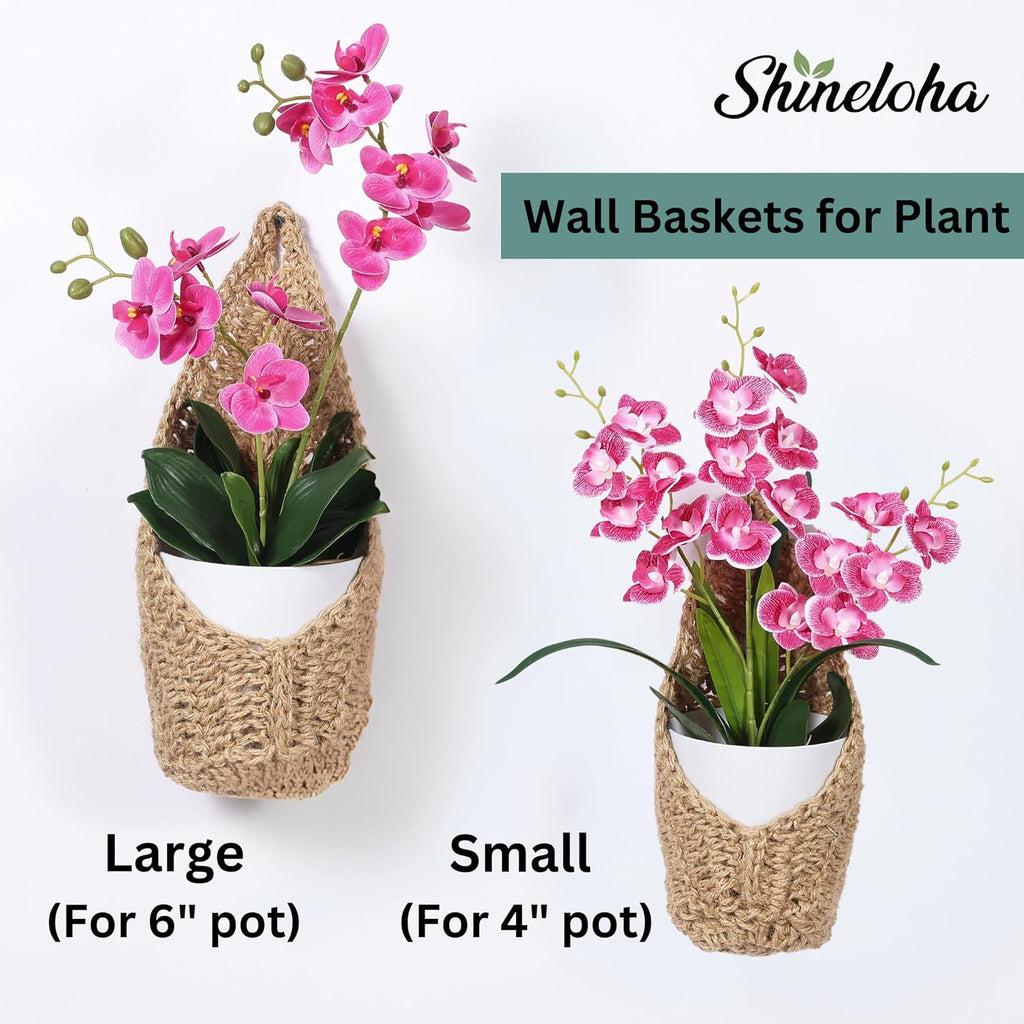 2 Pack Macrame Wall Plant Hanger for 6 inch, Wall Plant Basket