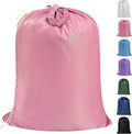 Polecasa Extra Heavy-Duty Laundry Bag with Handles, Pink, 28x36"