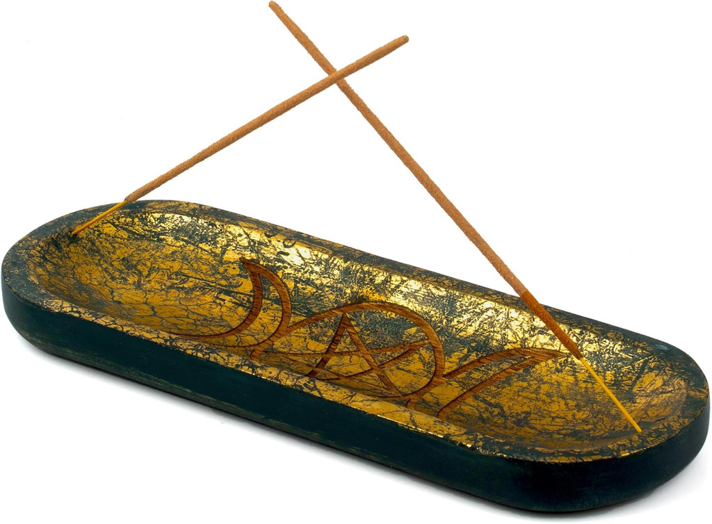 raajsee Carving Incense Holder -Incense Burner Holder –Ash Catcher - Incense Stick Holder - Meditation & Yoga - Great Gift for Any Occasion Size 11x4 inch