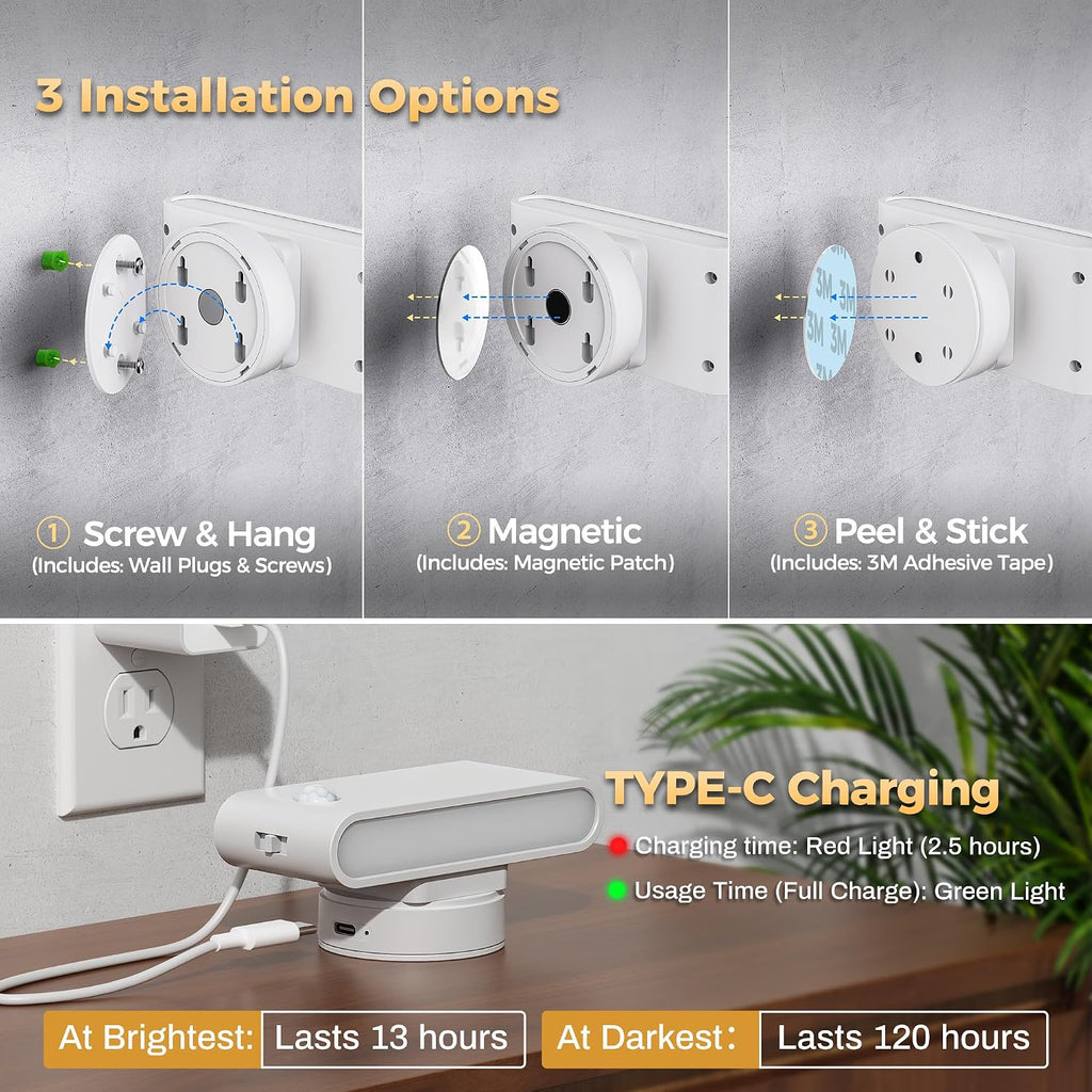 Briignite Motion Sensor Stair Light Indoor,LED Night Lights Plug into Wall