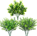Ouddy Decor 6 Pcs Artificial Greenery Mixed Fake Eucalyptus Plastic Plants