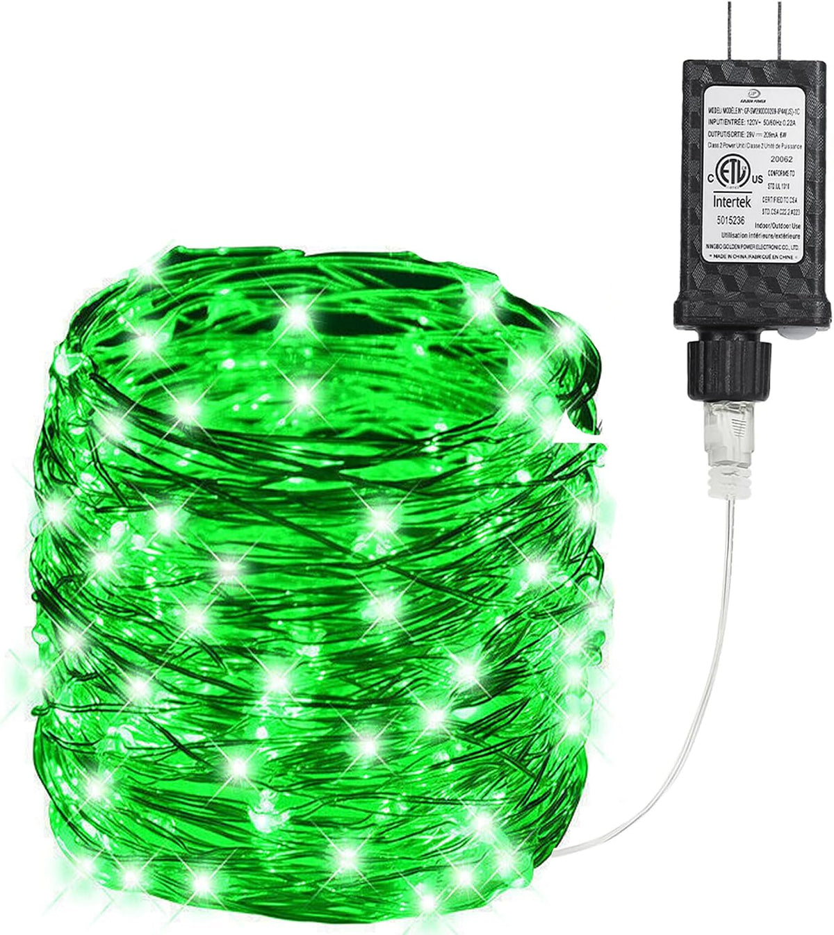 Joomer Fairy String Lights 33FT 100LED Plug in Fairy Lights Indoor, Green