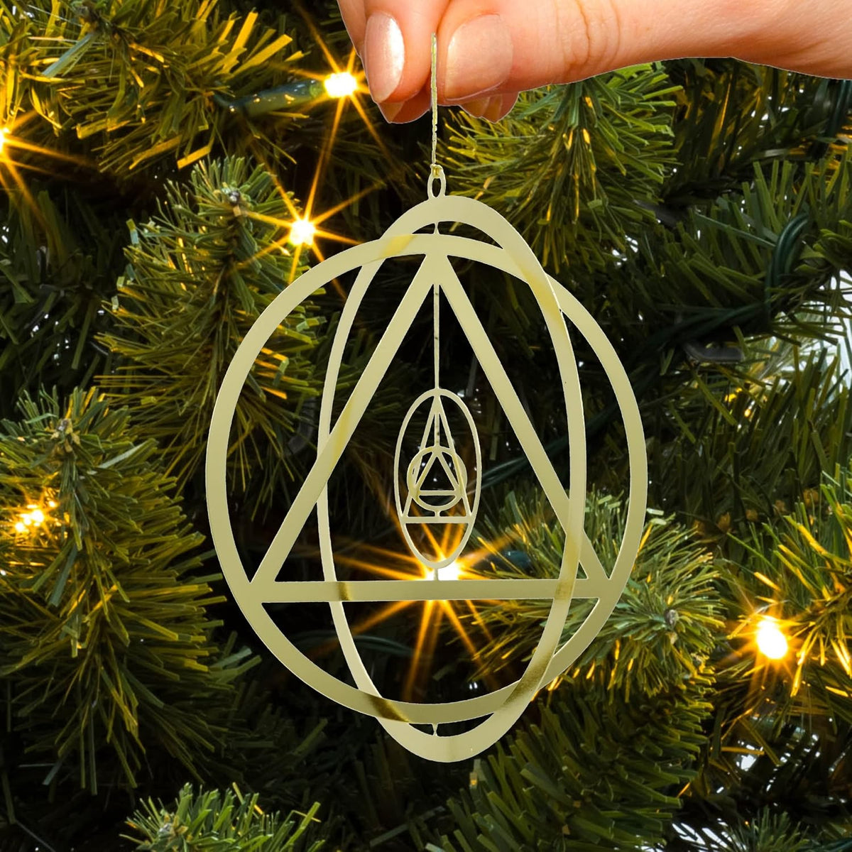 The Token Shop 3D AA Sobriety Christmas Ornament, Alcoholics Anonymous Gift