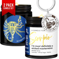 WAX & WIT Scorpio Gifts Women, Scorpio Candle Gifts for Women, Astrology Gift, October November Birthday Gift for Woman, Zodiac Candles, Zodiac Birthday for Her