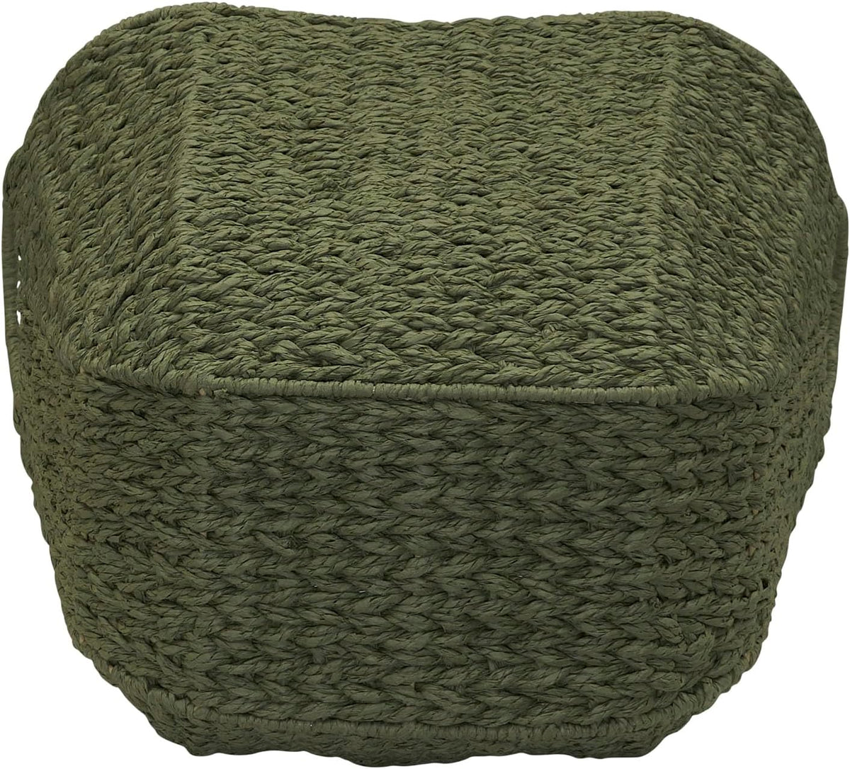 Household Essentials Natural Woven Wicker Storage Basket with Handles