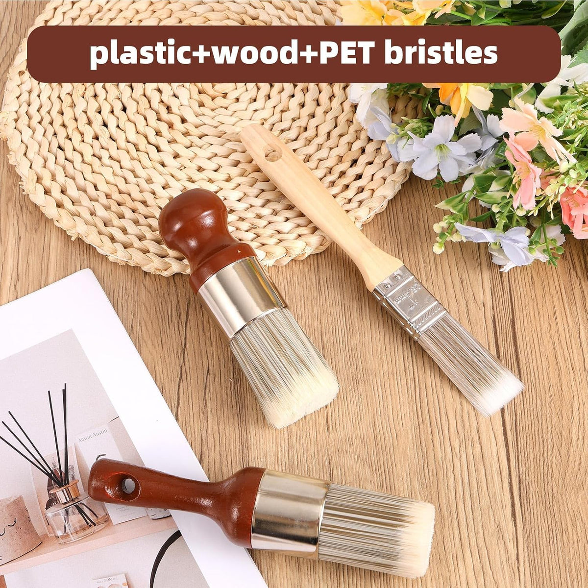 3pcs Leather Furniture Salve Brush, 3 Styles (Small)