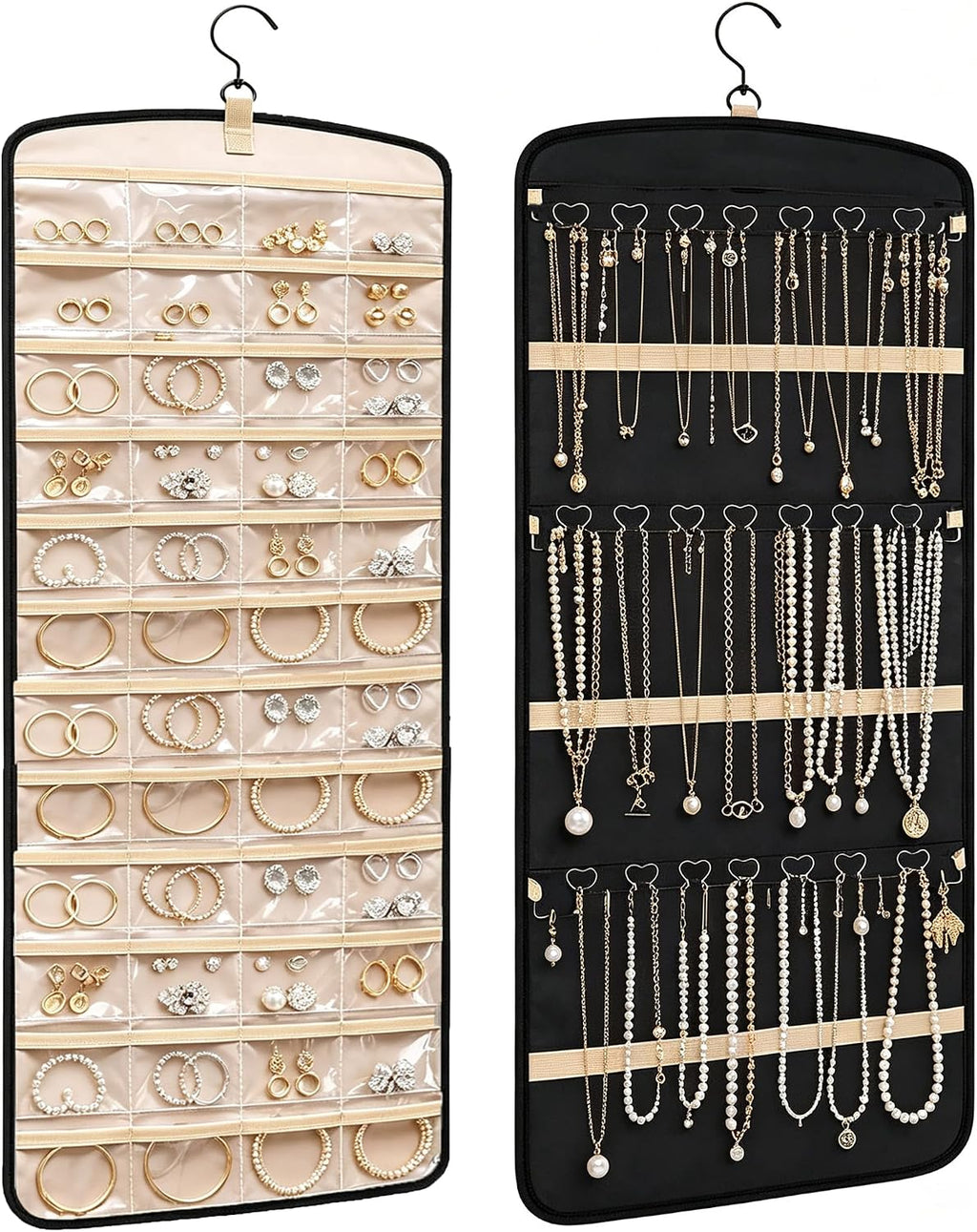 Hanging Jewelry Organizer, 1Pcs Double-Sided Jewelry Organizers and Storage