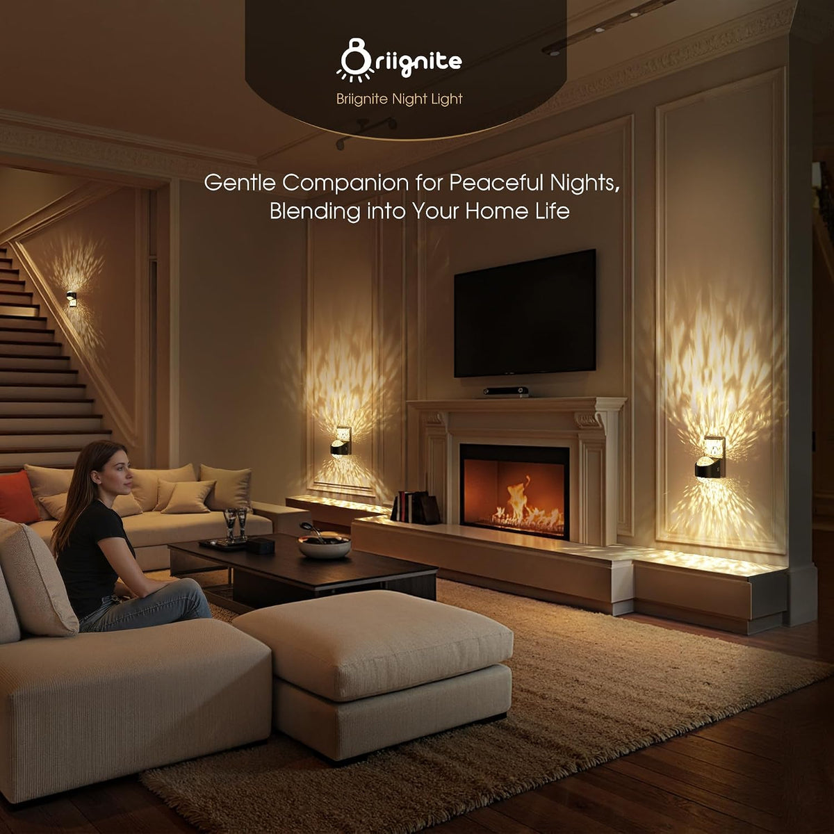 Briignite Night Light, Night Lights Plug into Wall, Projector Night Light
