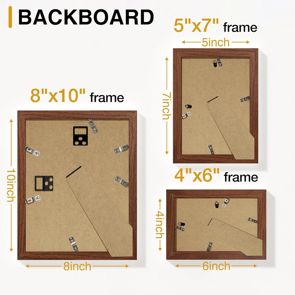 Vittanly 15 Pack Picture Frames Collage Wall Decor, Wall/Tabletop Display