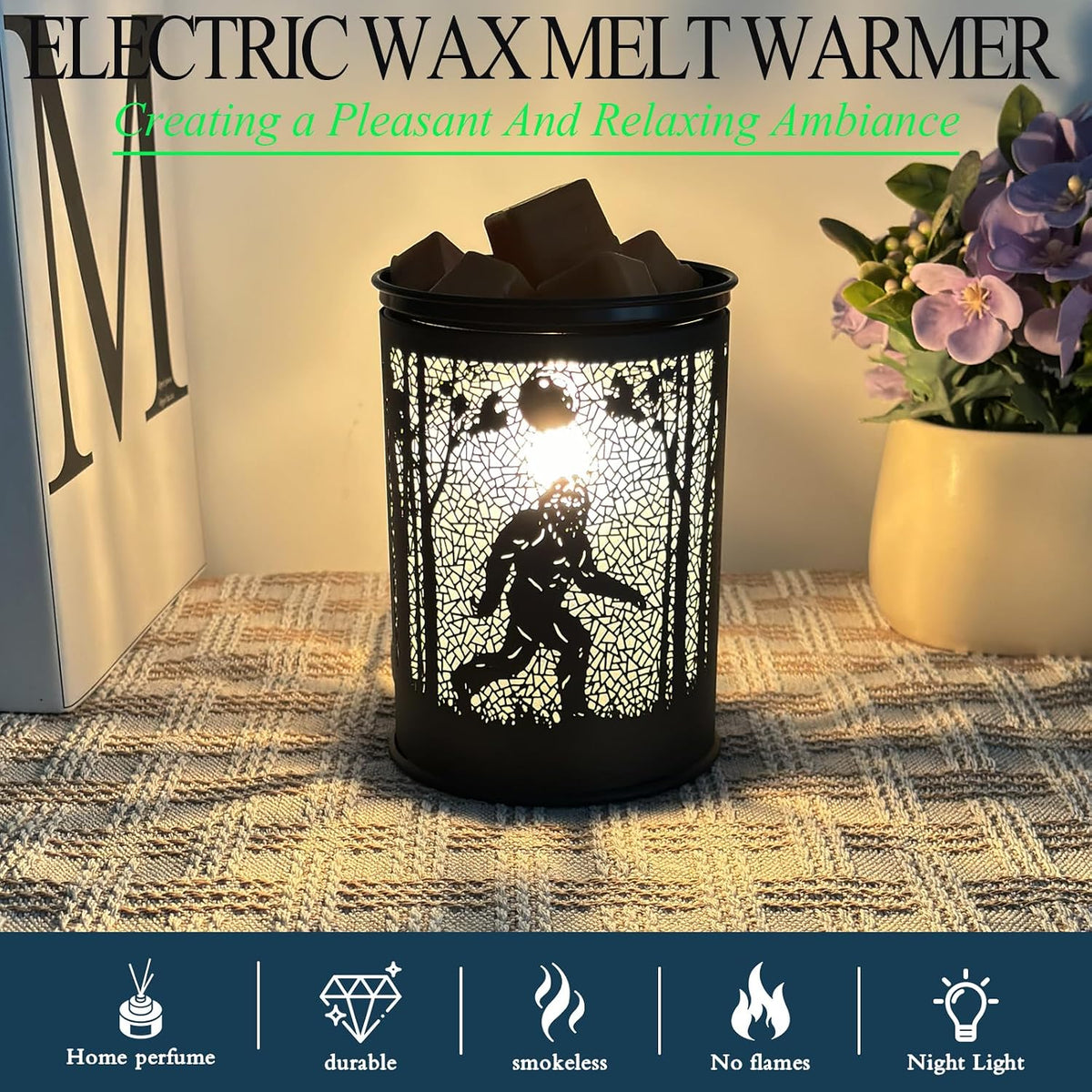 scentsy Wax Warmer for Scented Wax melt Warmer Wax Melter for Candle Making lamp Candle Warmer Plate Oil Burner for Home Decor and Gifts for Holiday （Bigfoot/Mythological Animal）…
