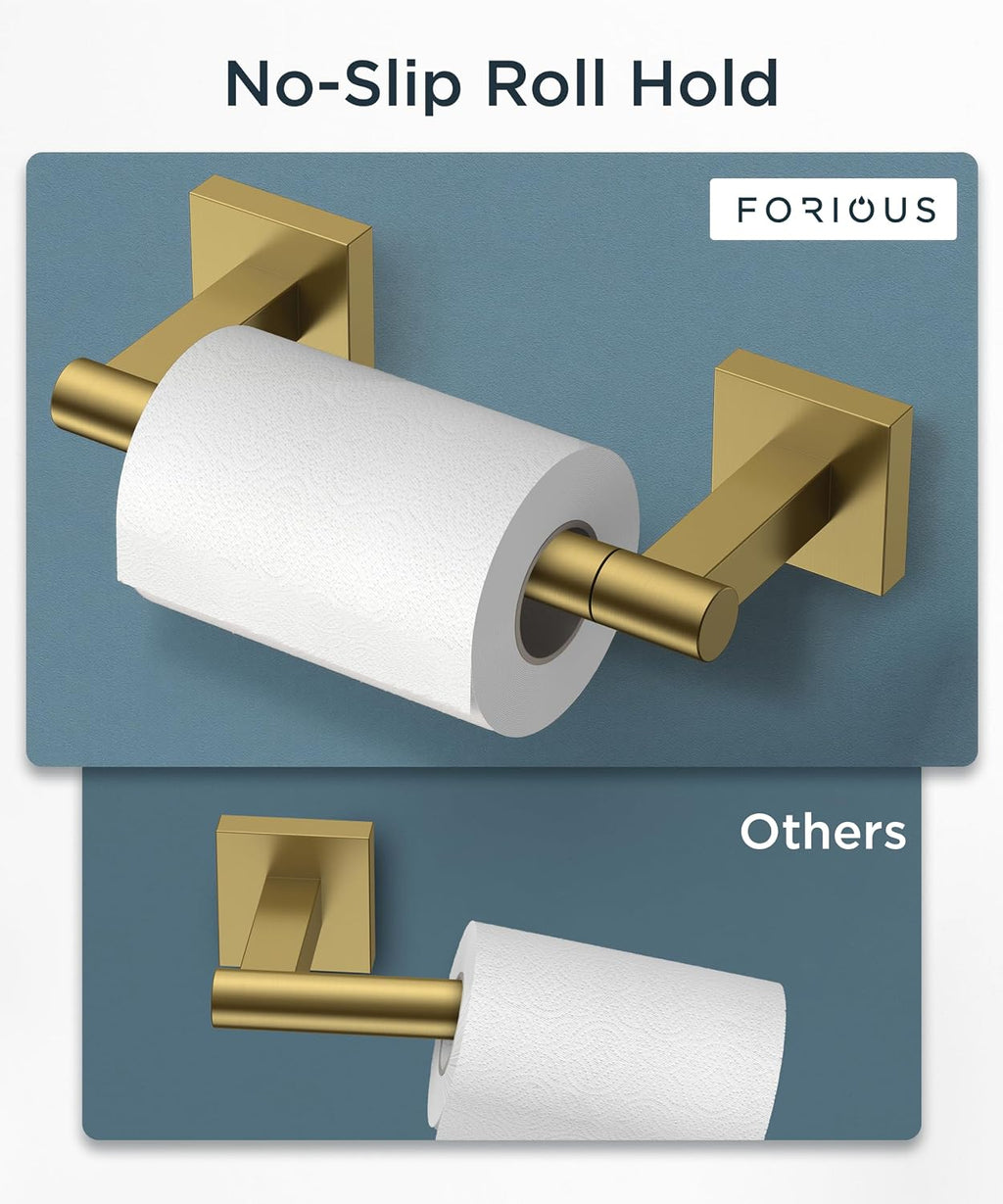 FORIOUS Commercial Toilet Paper Holder Wall Mount Bathroom Tissue Holder