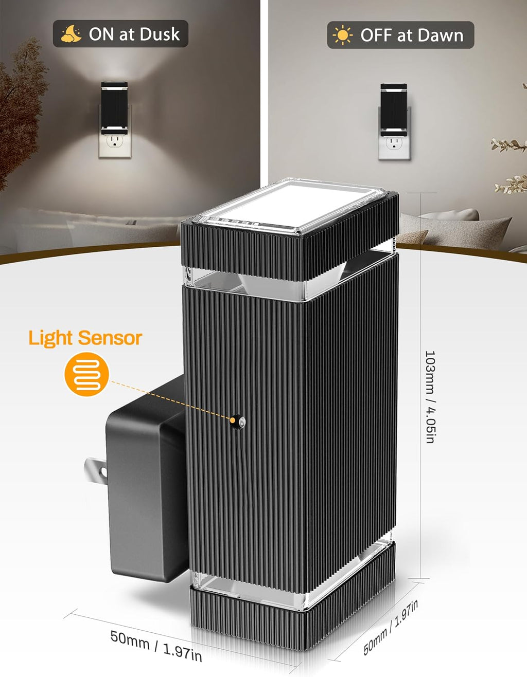 DORESshop LED Night Light Plug in [2 Pack], Night Lights Plug into Wall
