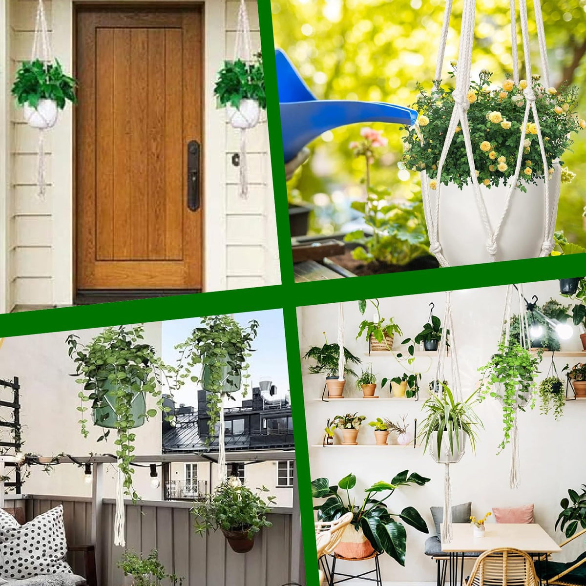 Macrame Plant Hanger Indoor Hanging Plants Boho Decorative Cotton Rope3Size