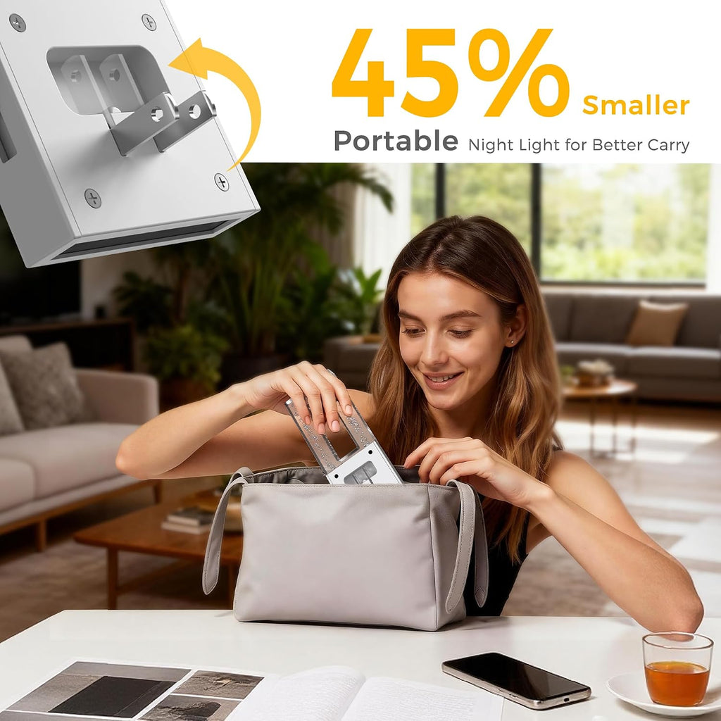 L LOHAS LED Night Light Plug in, Foldable Night Lights Plug into Wall