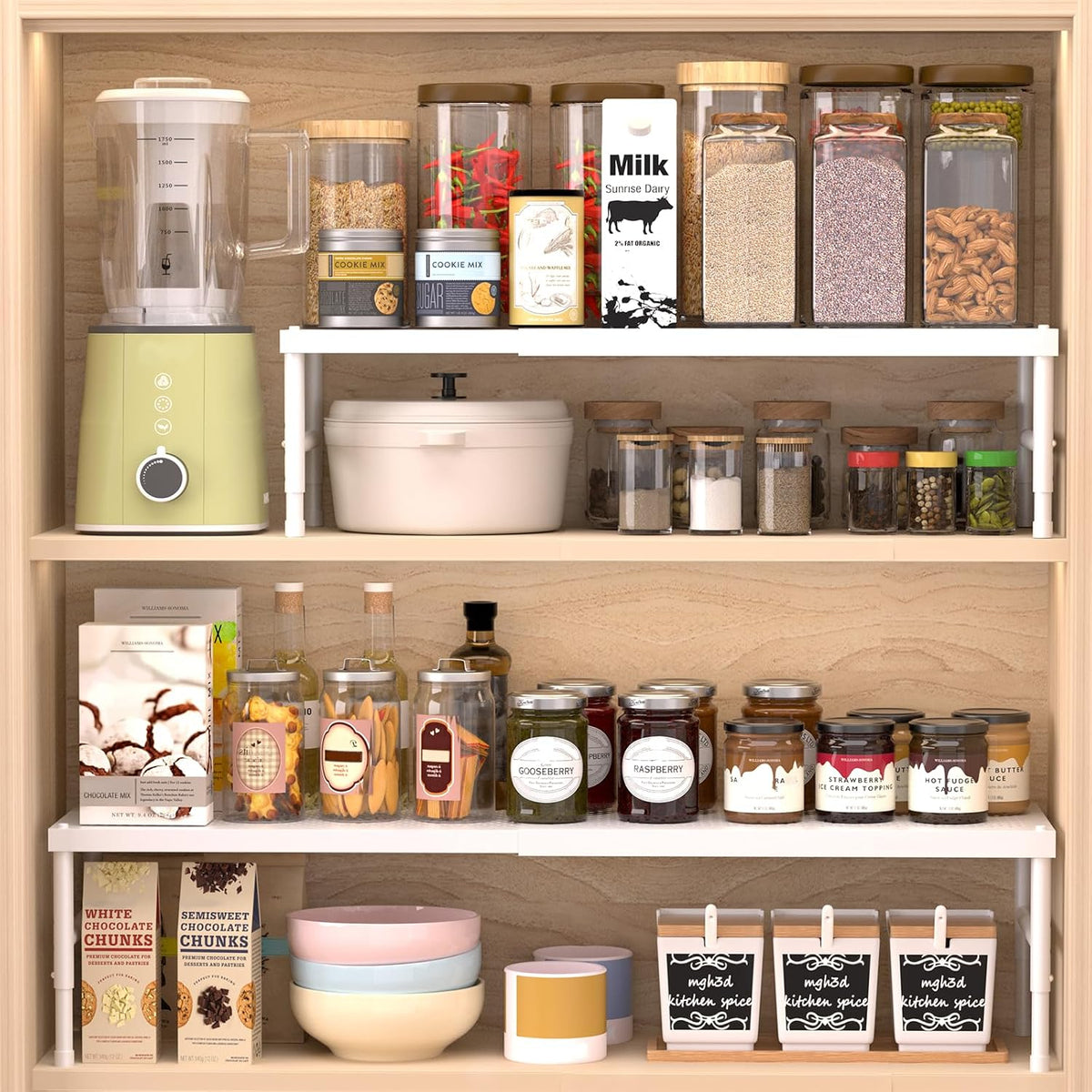 Kitchen cabinet organizer shelf,Spice Racks,Counter Shelf for Cabinets
