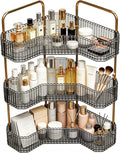 3-Tier Corner Bathroom Organizer, Skincare Vanity Counter Shelf Grey