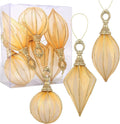 Christmas Ball Ornaments, 6pc Set Gold Rugby,Round Ball, Diamond Pendant Christmas Decorations Hanging,Suitable for Gifting Xmas Tree Decorations Wedding Party Holiday