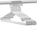 Seropy Coat Hangers Clothes 10 Pack Wire Hangers Heavy Duty Stainless Steel Hangers with Non Slip Grooves, 16.5 Inch Ultra Thin Metal Hangers Space Saving Clothing Hanger