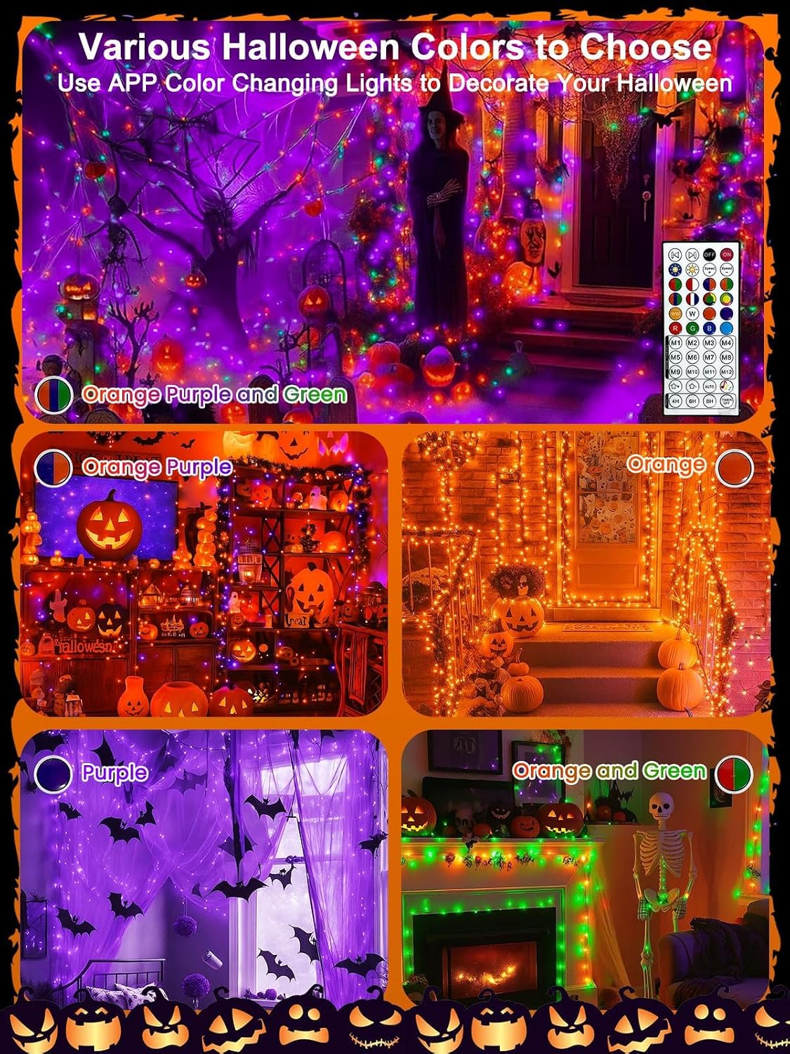 600 LED Smart RGB Color Changing String Lights APP & Remote for Halloween