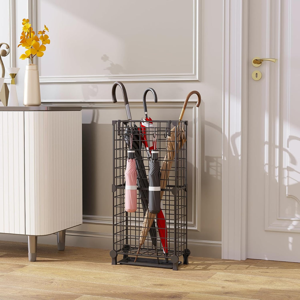 AWTATOS Umbrella Holder Entryway, Umbrella Stand Freestanding, Black