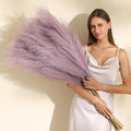 Wertuirk Purple Pampas Grass Decor - 45-Inch 8 Pcs Large Faux Pampas Grass